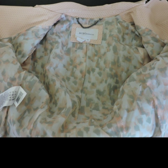 BCBGeneration Pink Faux Leather Cropped Jacket XS - Picture 8 of 8